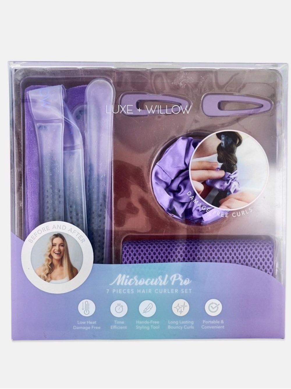 Luxe + Willow Microcurl Pro 7 Pieces Hair Curler Set